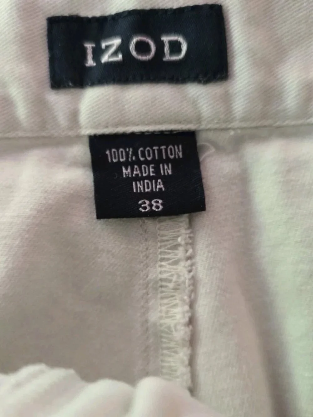 IZOD Men's Tan Double Pleated Bermuda Shorts 38